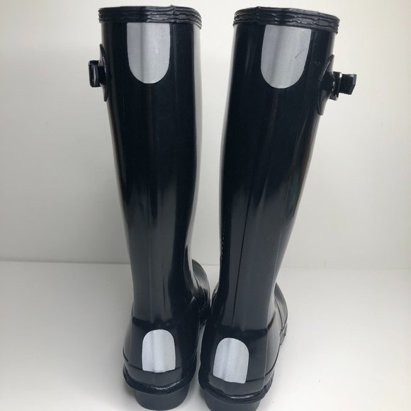 Hunter Tall Original Gloss Black Rain Boots - Picture 4 of 6